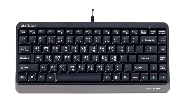 A4TECH FK11 USB Mini Keyboard With Bangla Black - Image 3
